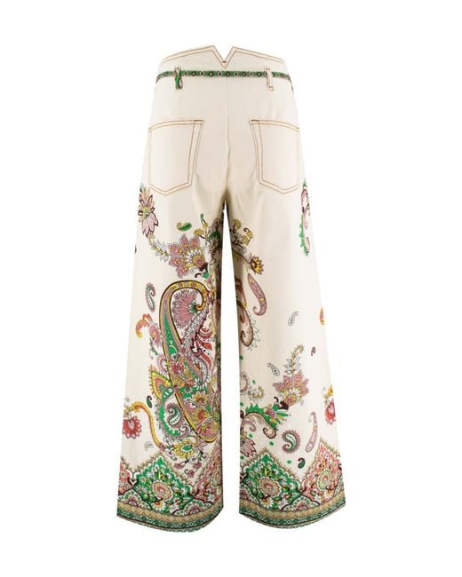 Etro White Tied Flared Jeans