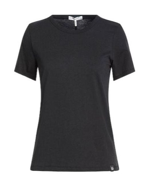 Rag & Bone Black Basic Solid Short-Sleeve T-Shirt