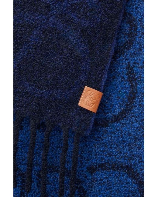 Loewe Blue Anagram Scarf