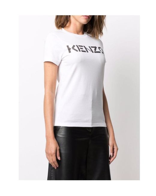 KENZO White Logo-Print Short-Sleeved T-Shirt
