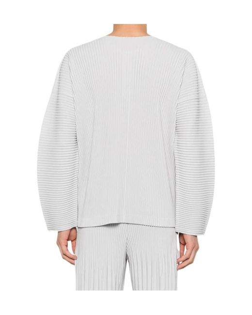 Homme Plissé Issey Miyake White Homme Plissé Issey Miyake Monthly Colors February Henley-Neck Top for men