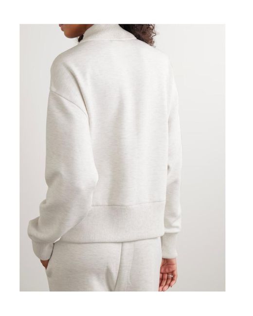 Varley White Sally Doublesoft? Half-Zip Sweatshirt