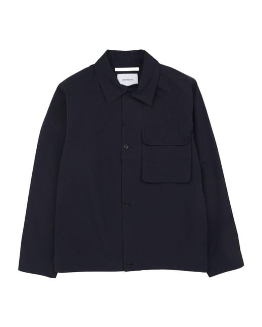 Norse Projects Blue Collared Casual Jacket for men