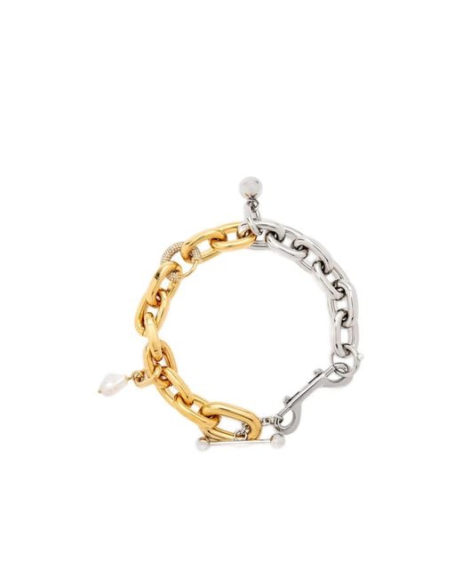 Rabanne Metallic Rabanne Two-Toned Chain-Linked Necklace