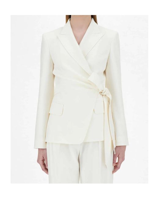 Max Mara White Lapel Design Suit Jacket