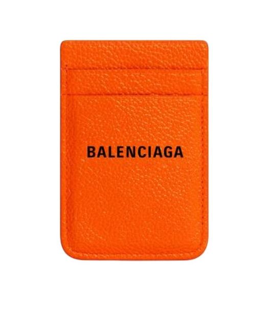 Balenciaga Orange Portacarte Magnetico Cash