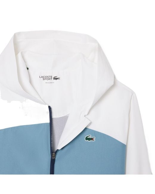 Lacoste Blue Color-Blocked Casual Jacket for men