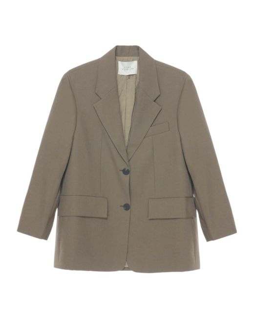 Studio Nicholson Gray Lapel Suit Jacket