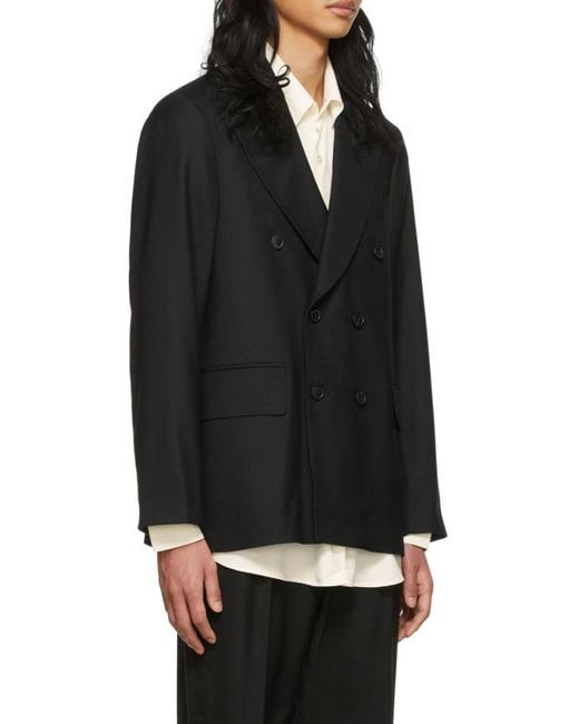 Our Legacy Black Double-Breasted Jacket for men