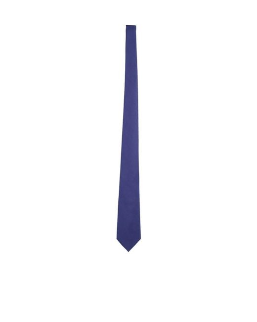 Giorgio Armani Blue Logo Patch Tie for men