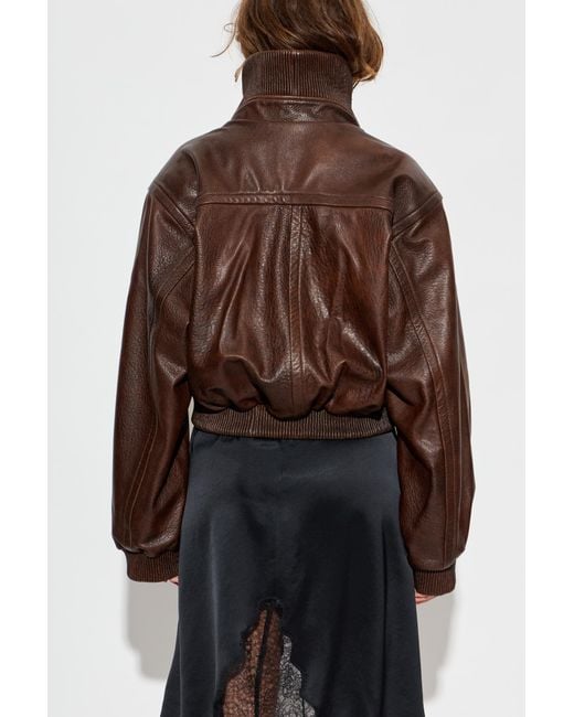 Christopher Esber Brown Diagonal Zipper Jacket