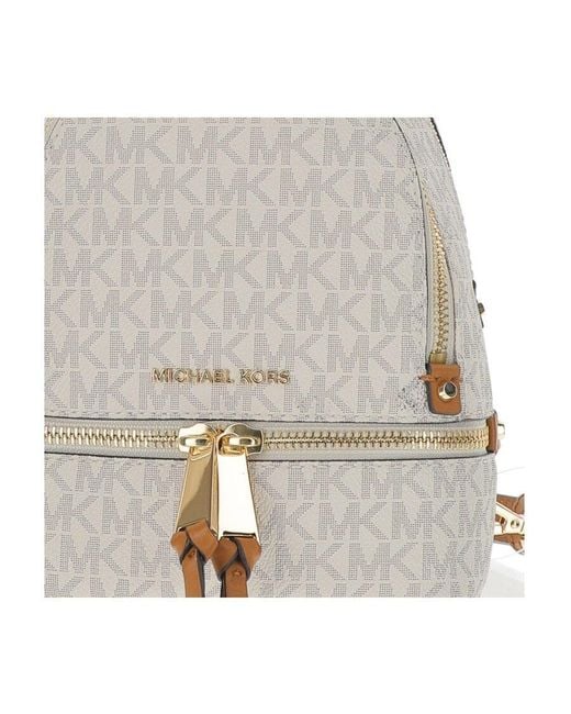 Michael Kors White Mini Zip Backpack
