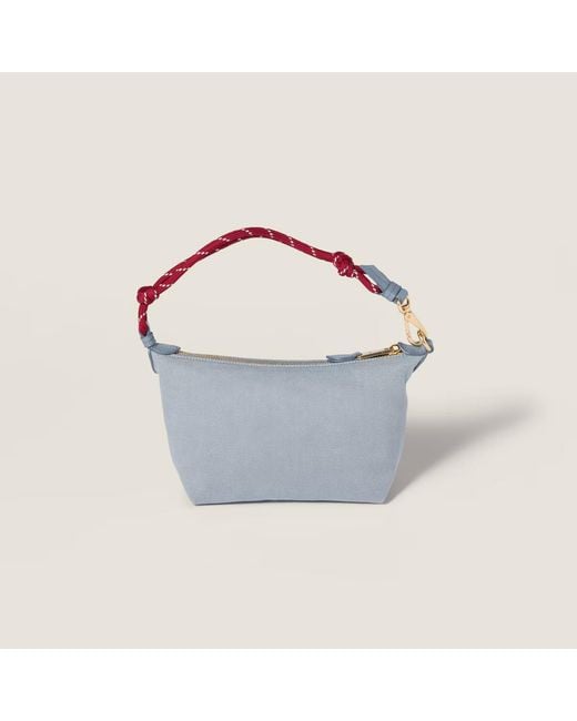Miu Miu Blue Zippered Handbag