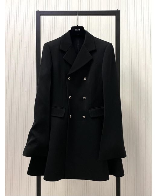 Céline Black Double-Breasted Coat