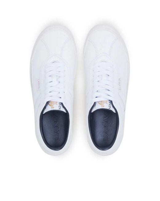 Lanvin White Leather Sneakers for men