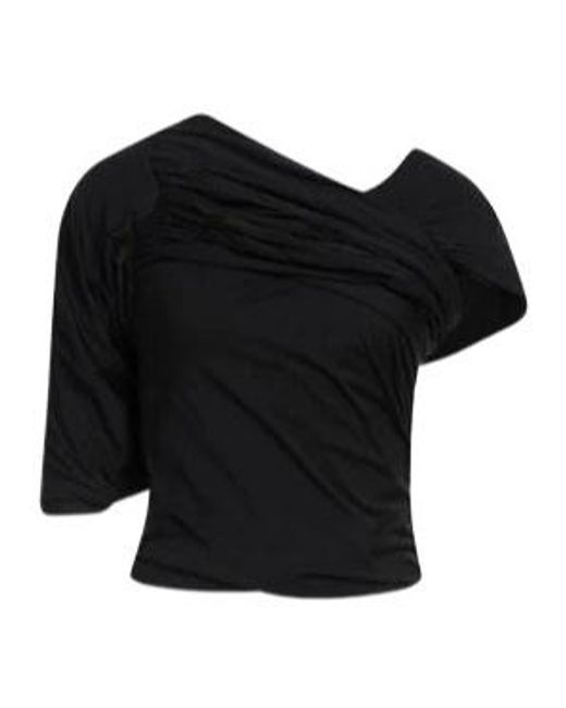 Rick Owens Black Solid-Color Short-Sleeved T-Shirt