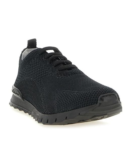 Kiton Black Fitb Lace-Up Sneakers for men