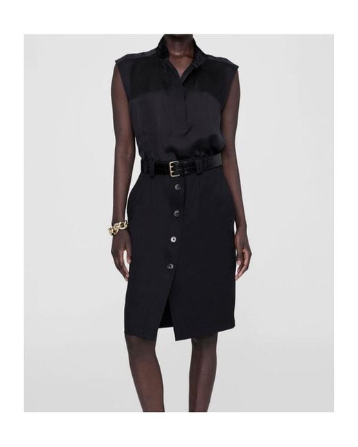 Anine Bing Black Belt Loop Skirt
