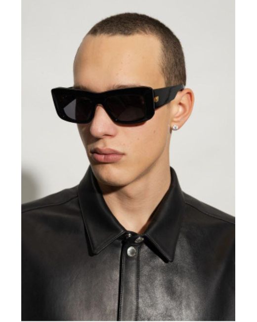 Balmain Gray Eyewear Rectangular-Frame Sunglasses for men