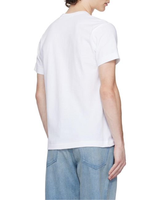 COMME DES GARÇONS PLAY White Crew Neck T-Shirt for men