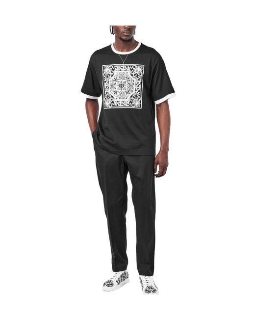 Dolce & Gabbana Black Regular Fit T-Shirt for men