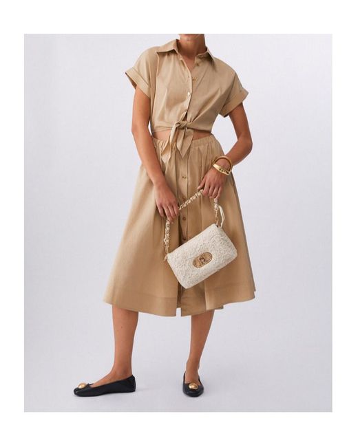 Liu Jo Natural Belted Shirt Dress