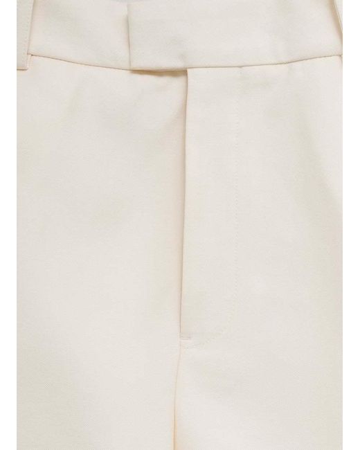 Jil Sander Natural Wide Leg Tailored Shorts