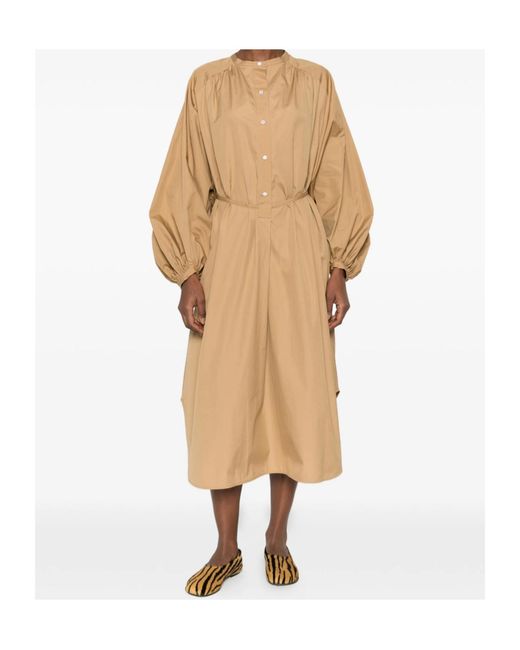 Loulou de Saison Natural Vitti Belted Shirt Dress