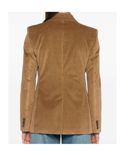 Etro Blue Double-Breasted Corduroy Velvet Jacket