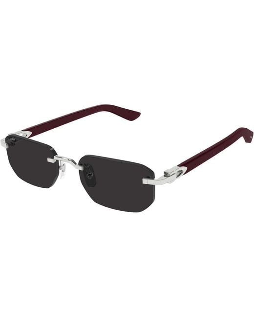 Cartier White Recangular Frame Sunglasses