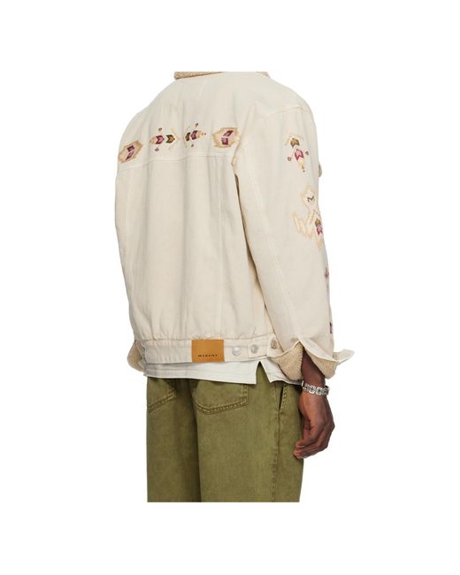 Isabel Marant Natural Long-Sleeved Denim Jacket for men