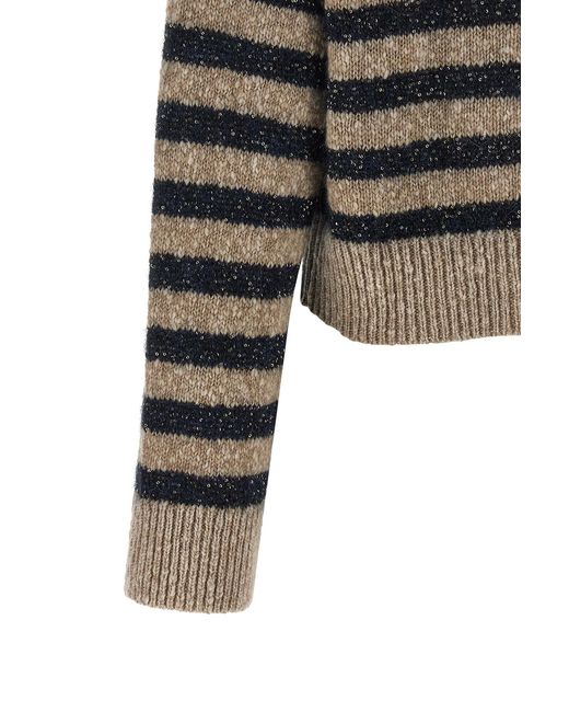 Brunello Cucinelli Multicolor 'dazzling Stripes' Sweater