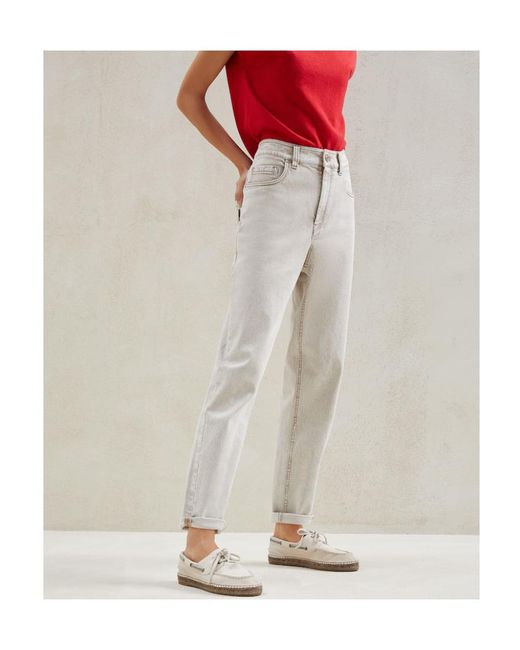 Brunello Cucinelli Gray Mid-Rise Straight-Leg Jeans