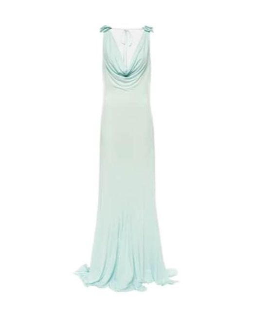 Magda Butrym Green Jersey Slip Dress