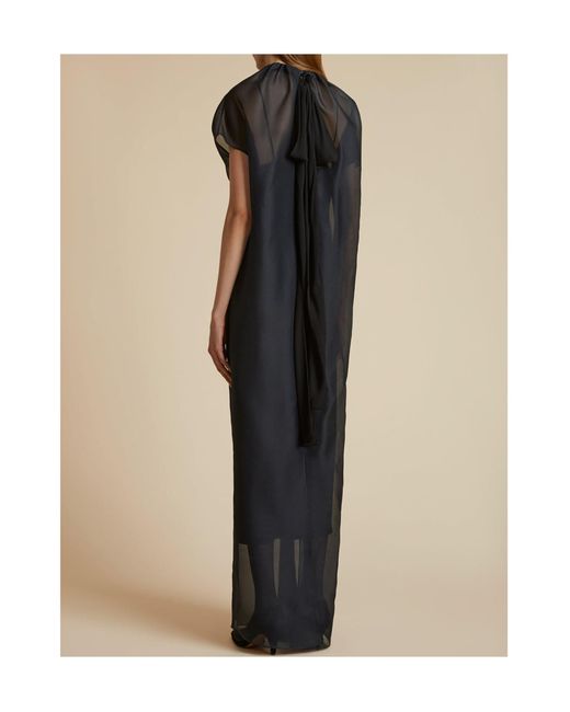 Khaite Black The Essie Draped Maxi Dress