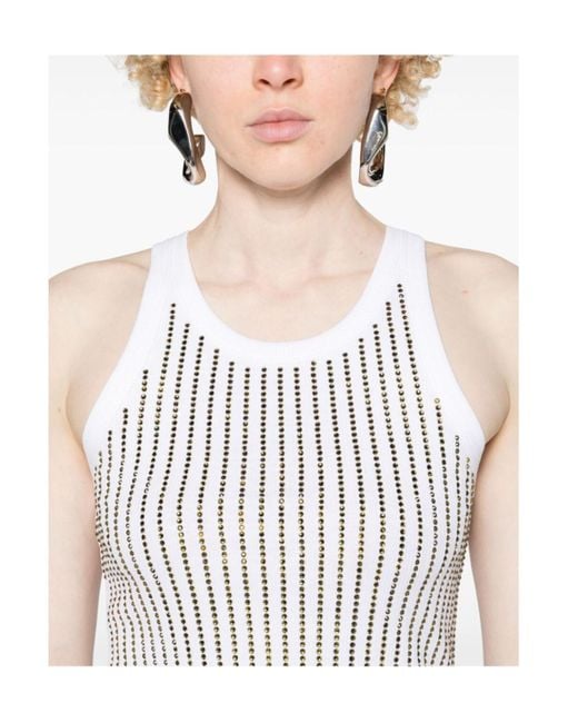 The Attico White Round-Neck Vest