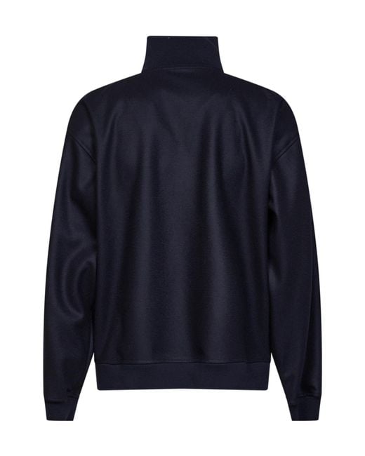 Jil Sander Blue Long-Sleeve Casual Jacket for men