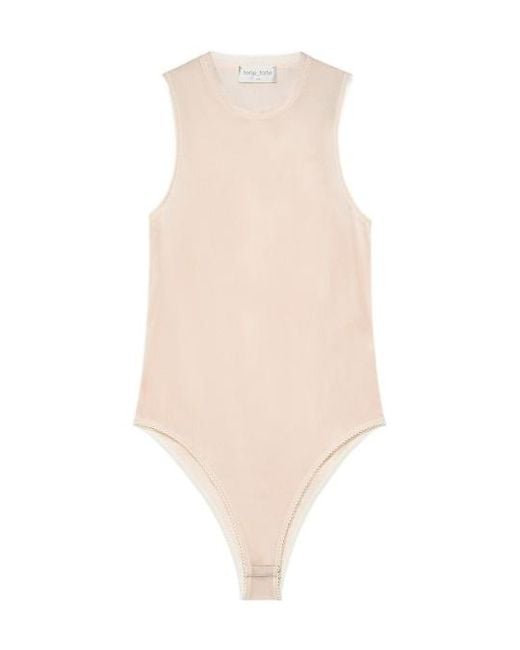 Forte_forte White Transparent Tulle Bodysuit