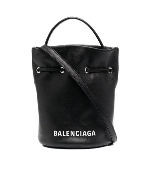 Balenciaga Black Everyday Xs Drawstring Bucket Bag