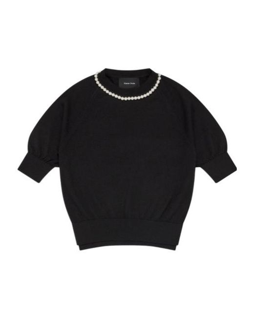 Simone Rocha Black Crew Neck Knitwear