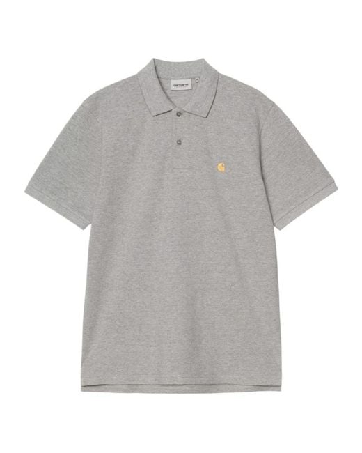 Carhartt Gray Chase Pique Polo Shirt for men