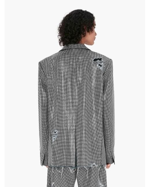 J.W. Anderson Gray Jw Anderson Embellished Distressed Blazer