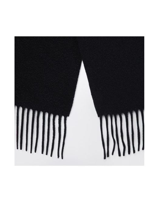 Destin Black Fringed Scarf for men
