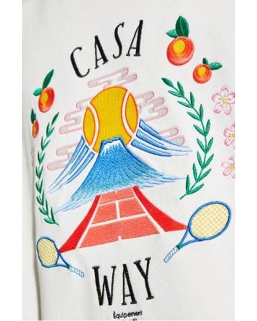 Casablanca White Casa Way Crewneck Sweatshirt for men