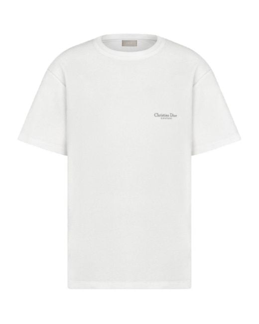 Dior White Homme Crewneck Short-Sleeved T-Shirt for men