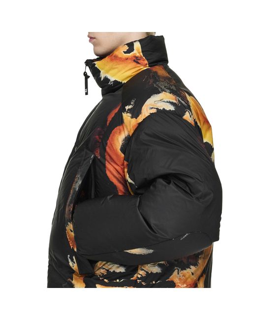 Y-3 Black Medium Puffer Jacket for men
