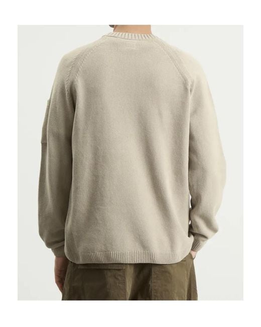 C P Company Gray Lens Sleeve Knitted Sweater for men