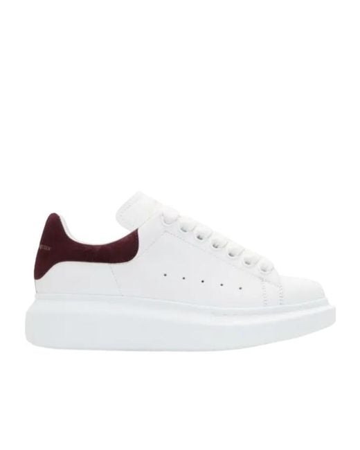 McQueen White Oversized /Burgundy' Sneakers for men