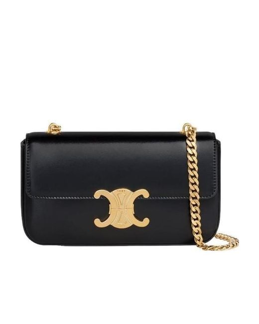 Céline Black Chain Shoulder Bag Claude