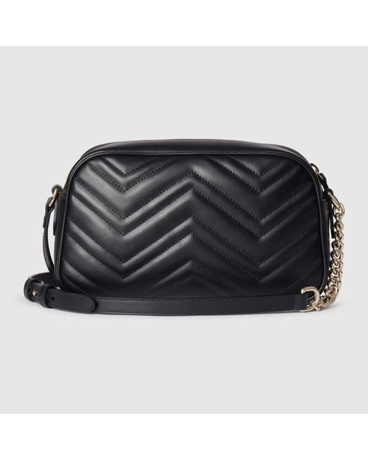 Gucci Black Logo Plaque Quilted Shoulder Bag